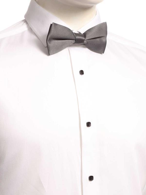 ZOD! Plain Dark Grey Microfibre Bow Tie