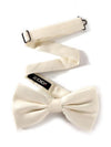 ZOD! Plain Ivory Microfibre Bow Tie