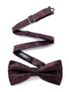 ZOD! Paisley Maroon Microfibre Bow Tie