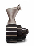 ZOD! Stripe Black Microfibre Tie