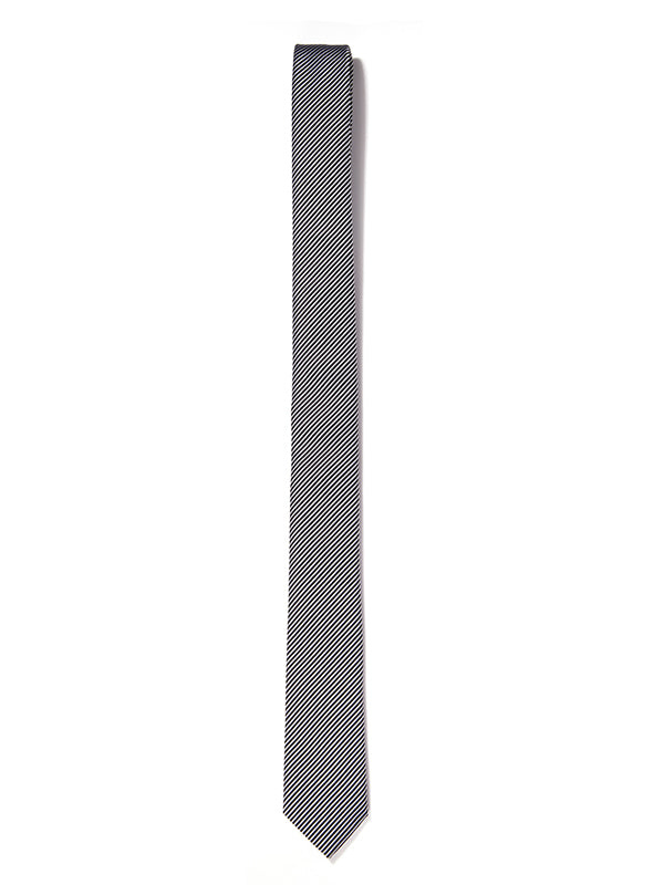 ZOD! Striped Black Microfibre Tie