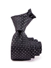 Checks Black & White Polyester Skinny Tie