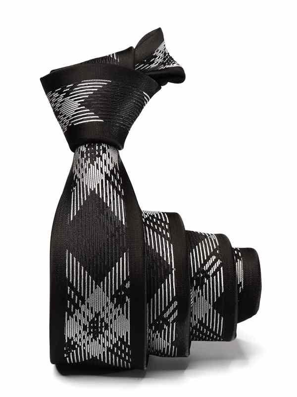 ZOD! Check Dark Grey Microfibre Tie