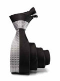 ZOD! Dotted Dark Grey Microfibre Tie