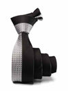 ZOD! Dotted Dark Grey Microfibre Tie