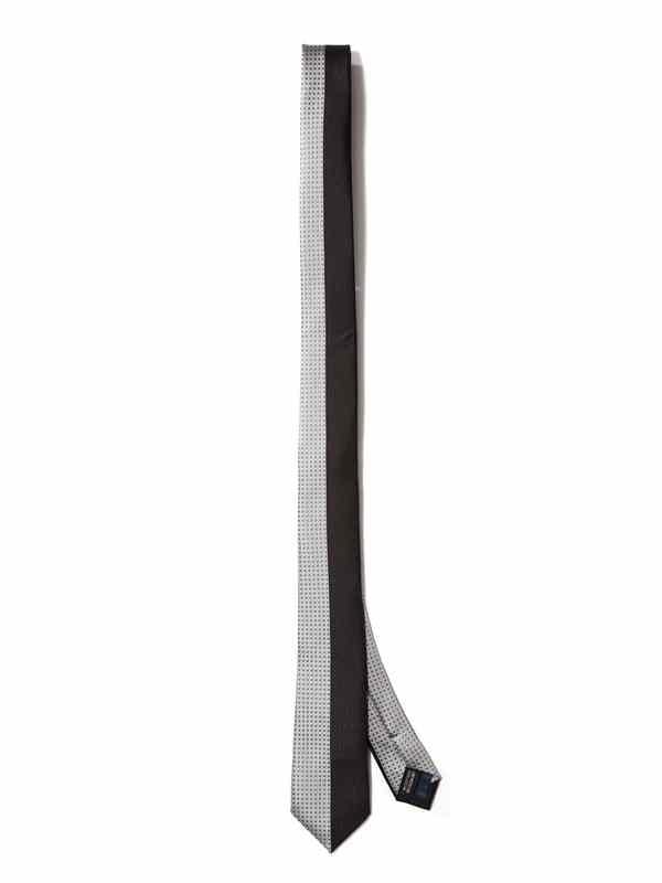 ZOD! Dotted Dark Grey Microfibre Tie