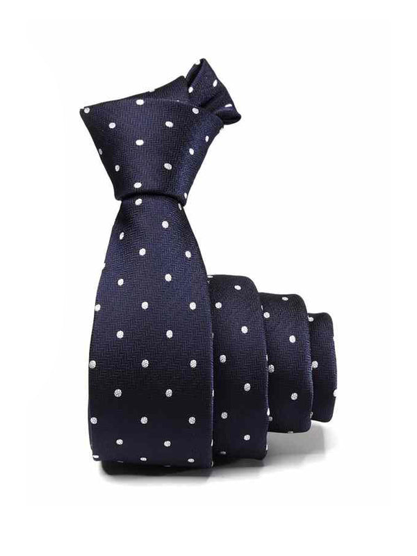 ZOD! Dotted Navy Microfibre Tie
