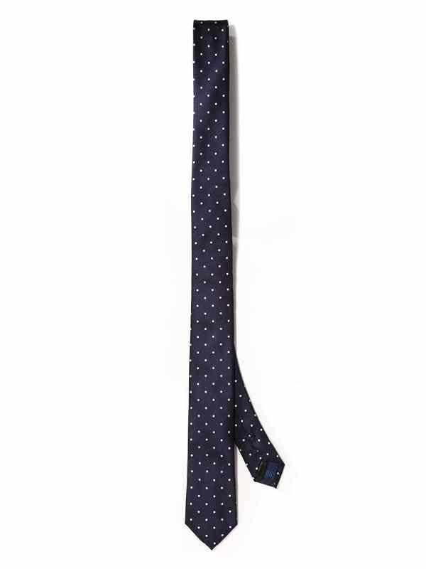 ZOD! Dotted Navy Microfibre Tie