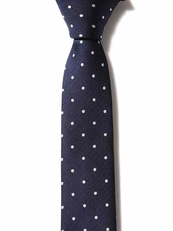 ZOD! Dotted Navy Microfibre Tie