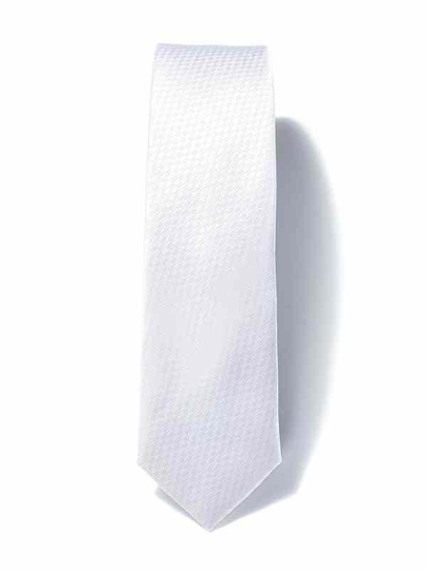 ZOD! Structure White Microfibre Tie