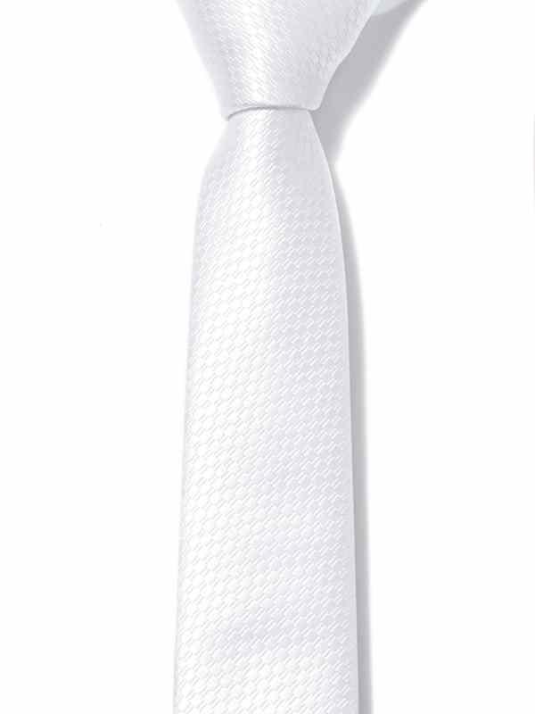 ZOD! Structure White Microfibre Tie