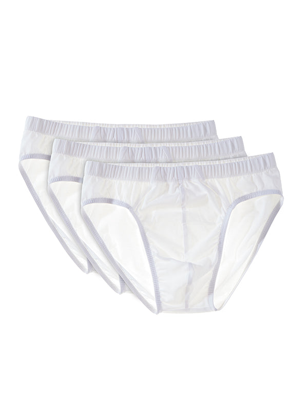 White Innerwear Supima Cotton Brief- 3 Pc Pack