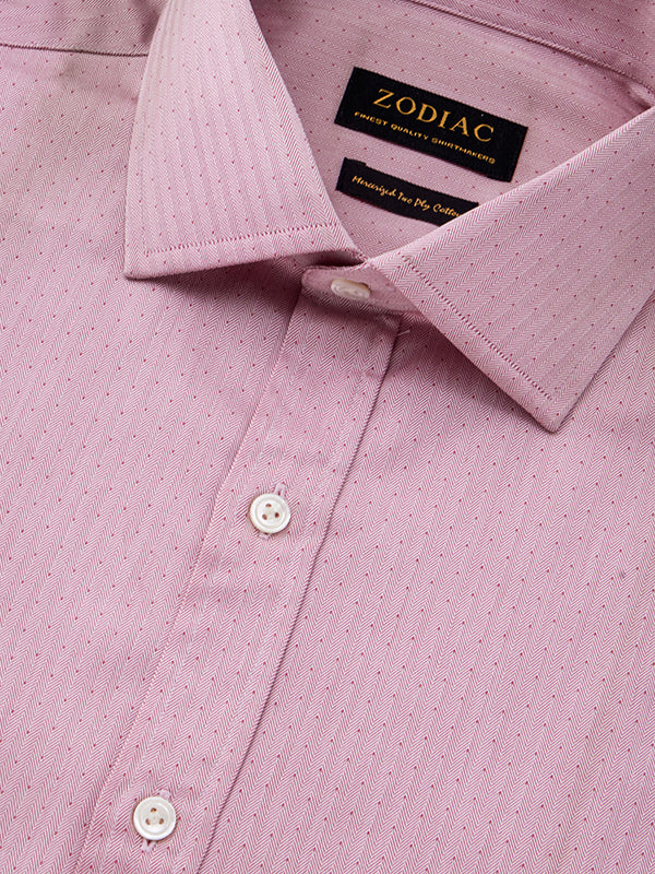 Antonello Rose Solid Full Sleeve Single Cuff Classic Fit Classic Formal Two Ply Mercerized Cotton Shirt