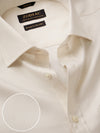 Antonello Cream Solid Full Sleeve Single Cuff Classic Fit Classic Formal Two Ply Mercerized Cotton Shirt