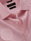 Antonello Pink Solid Full Sleeve Single Cuff Classic Fit Classic Formal Two Ply Mercerized Cotton Shirt