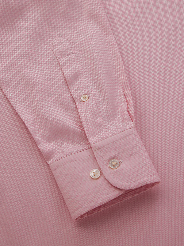 Antonello Pink Solid Full Sleeve Single Cuff Classic Fit Classic Formal Two Ply Mercerized Cotton Shirt