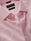 Antonello Pink Solid Full Sleeve Double Cuff Classic Fit Classic Formal Two Ply Mercerized Cotton Shirt