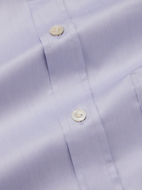 Antonello Sky Solid Full Sleeve Single Cuff Classic Fit Semi Formal Two Ply Mercerized Cotton Shirt
