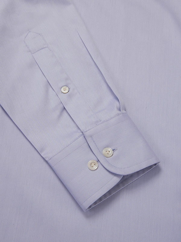 Antonello Sky Solid Full Sleeve Single Cuff Classic Fit Semi Formal Two Ply Mercerized Cotton Shirt