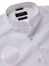 Antonello White Solid Full Sleeve Single Cuff Classic Fit Semi Formal Two Ply Mercerized Cotton Shirt