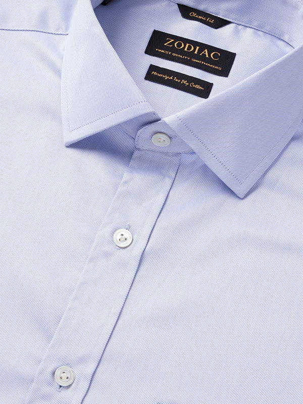 Antonello Sky Solid Full Sleeve Single Cuff Classic Fit Classic Formal Two Ply Mercerized Cotton Shirt