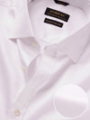 Antonello White Solid Full Sleeve Single Cuff Classic Fit Classic Formal Two Ply Mercerized Cotton Shirt