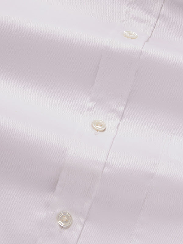 Antonello White Solid Full Sleeve Single Cuff Classic Fit Classic Formal Two Ply Mercerized Cotton Shirt