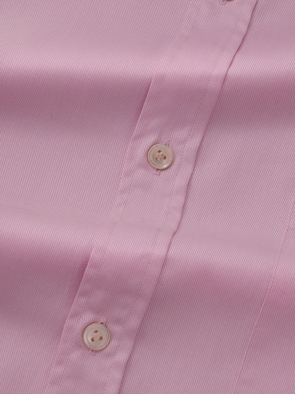 Antonello Pink Solid Full Sleeve Single Cuff Classic Fit Classic Formal Two Ply Mercerized Cotton Shirt