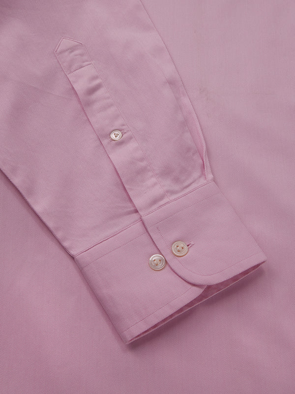 Antonello Pink Solid Full Sleeve Single Cuff Classic Fit Classic Formal Two Ply Mercerized Cotton Shirt