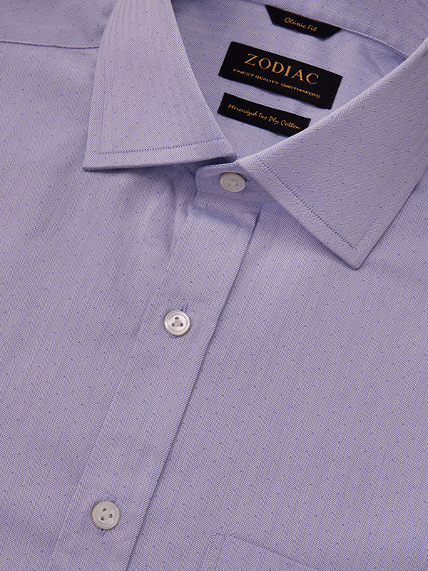 Antonello Sky Solid Full Sleeve Single Cuff Classic Fit Classic Formal Two Ply Mercerized Cotton Shirt