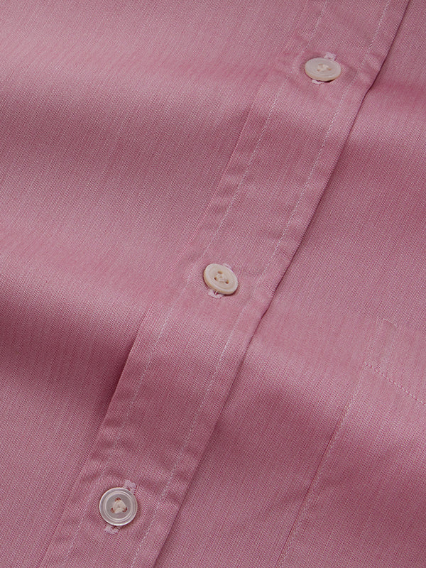 Antonello Rose Solid Full Sleeve Single Cuff Classic Fit Classic Formal Two Ply Mercerized Cotton Shirt