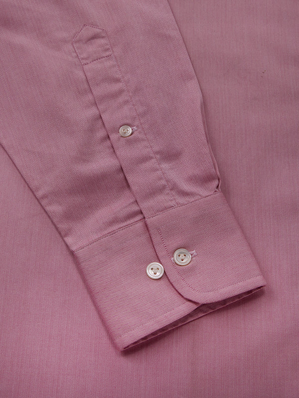 Antonello Rose Solid Full Sleeve Single Cuff Classic Fit Classic Formal Two Ply Mercerized Cotton Shirt