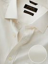 Antonello Cream Solid Half Sleeve Classic Fit Classic Formal Two Ply Mercerized Cotton Shirt