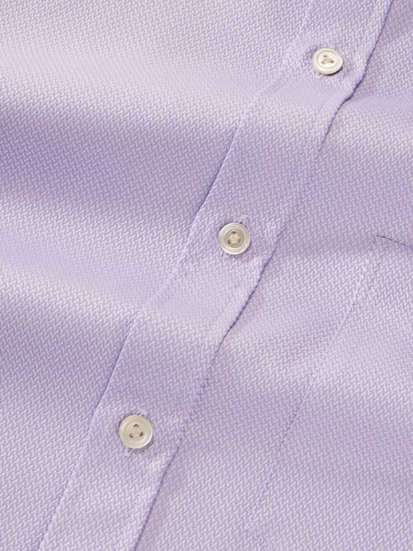 Antonello Lilac Solid Full Sleeve Double Cuff Classic Fit Classic Formal Two Ply Mercerized Cotton Shirt