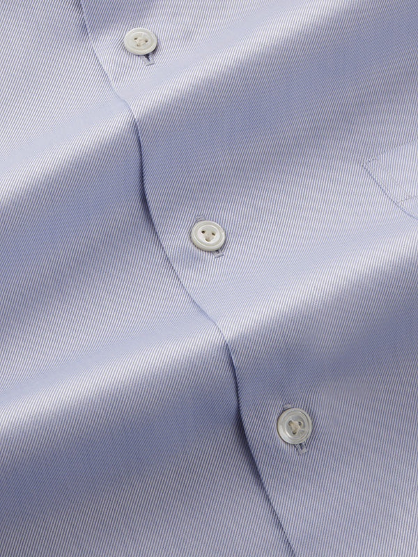 Antonello Sky Solid Full Sleeve Double Cuff Tailored Fit Classic Formal Two Ply Mercerized Cotton Shirt
