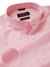 Antonello Pink Solid Full Sleeve Single Cuff Tailored Fit Semi Formal Two Ply Mercerized Cotton Shirt
