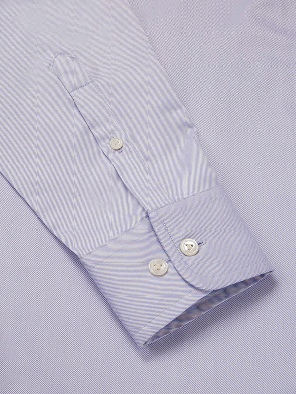 Antonello Sky Solid Full Sleeve Single Cuff Tailored Fit Semi Formal Two Ply Mercerized Cotton Shirt