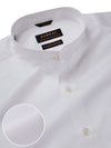 Antonello White Solid Full Sleeve Single Cuff Tailored Fit Semi Formal Two Ply Mercerized Cotton Shirt