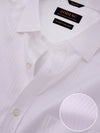 Antonello White Striped Full Sleeve Double Cuff Tailored Fit Classic Formal Two Ply Mercerized Cotton Shirt