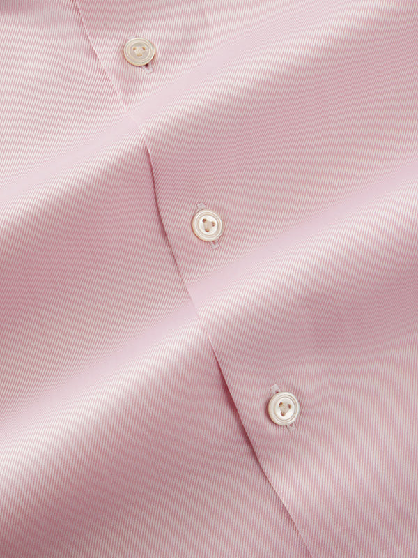 Antonello Pink Solid Full Sleeve Single Cuff Tailored Fit Classic Formal Two Ply Mercerized Cotton Without Pocket Shirt