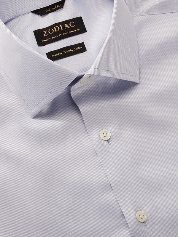 Antonello Sky Solid Full Sleeve Single Cuff Tailored Fit Classic Formal Two Ply Mercerized Cotton Without Pocket Shirt