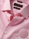 Antonello Pink Solid Full Sleeve Single Cuff Tailored Fit Classic Formal Two Ply Mercerized Cotton Shirt