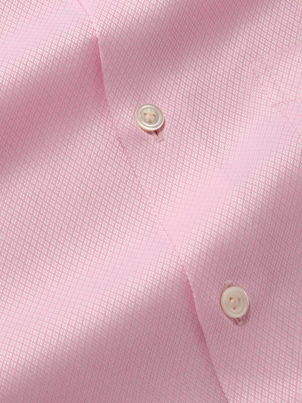 Antonello Pink Solid Full Sleeve Single Cuff Tailored Fit Classic Formal Two Ply Mercerized Cotton Shirt