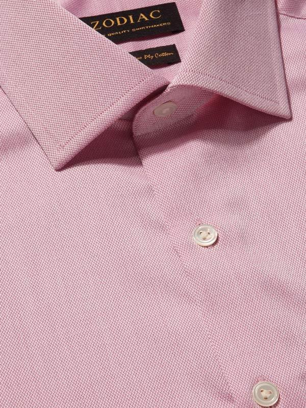 Antonello Rose Solid Full Sleeve Double Cuff Tailored Fit Classic Formal Two Ply Mercerized Cotton Shirt