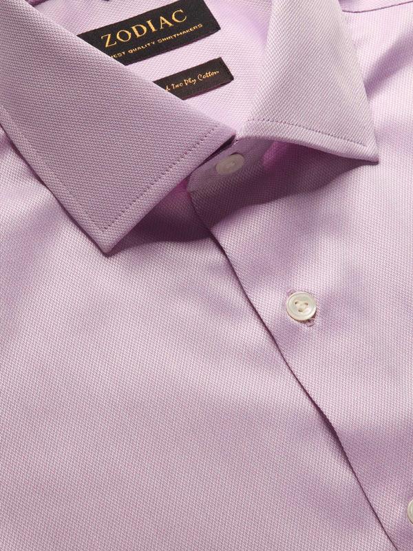 Antonello Purple Solid Full Sleeve Single Cuff Tailored Fit Classic Formal Two Ply Mercerized Cotton Shirt