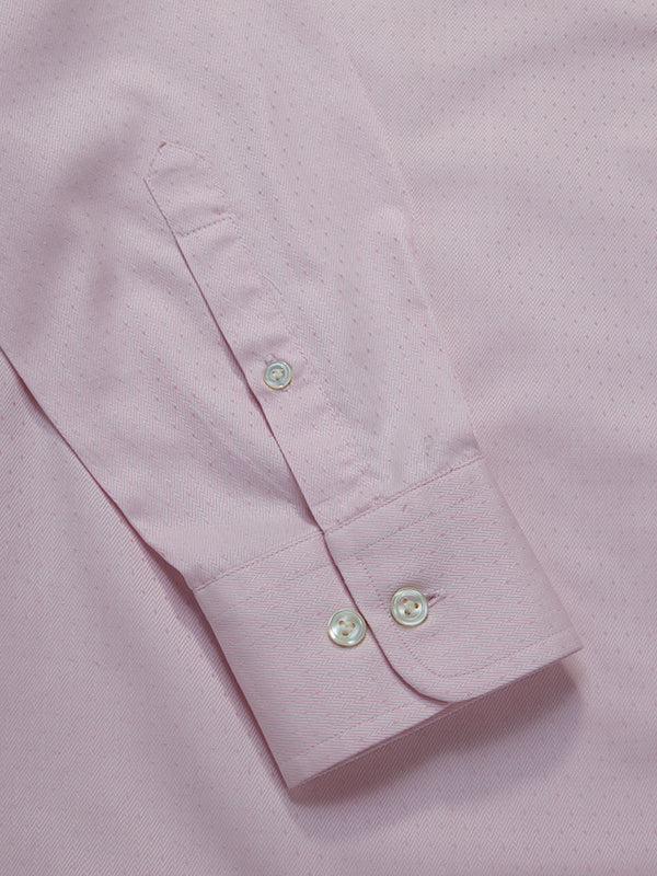 Antonello Pink Solid Full Sleeve Single Cuff Tailored Fit Classic Formal Two Ply Mercerized Cotton Shirt