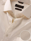 Antonello Cream Solid Full Sleeve Double Cuff Classic Fit Classic Formal Two Ply Mercerized Cotton Shirt