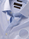 Antonello Sky Solid Full Sleeve Double Cuff Classic Fit Classic Formal Two Ply Mercerized Cotton Shirt