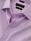 Antonello Lilac Solid Single Cuff Classic Fit Classic Formal Two Ply Mercerized Cotton Shirt