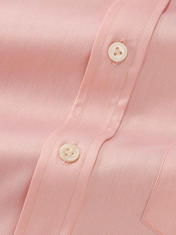 Antonello Orange Solid Full Sleeve Single Cuff Classic Fit Classic Formal Two Ply Mercerized Cotton Shirt